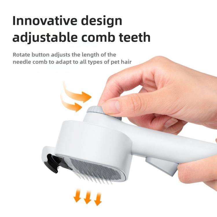 Pet Detangling Comb The Ultimate Grooming Tool(White Gray)