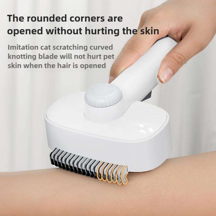 Pet Detangling Comb The Ultimate Grooming Tool(White Gray)