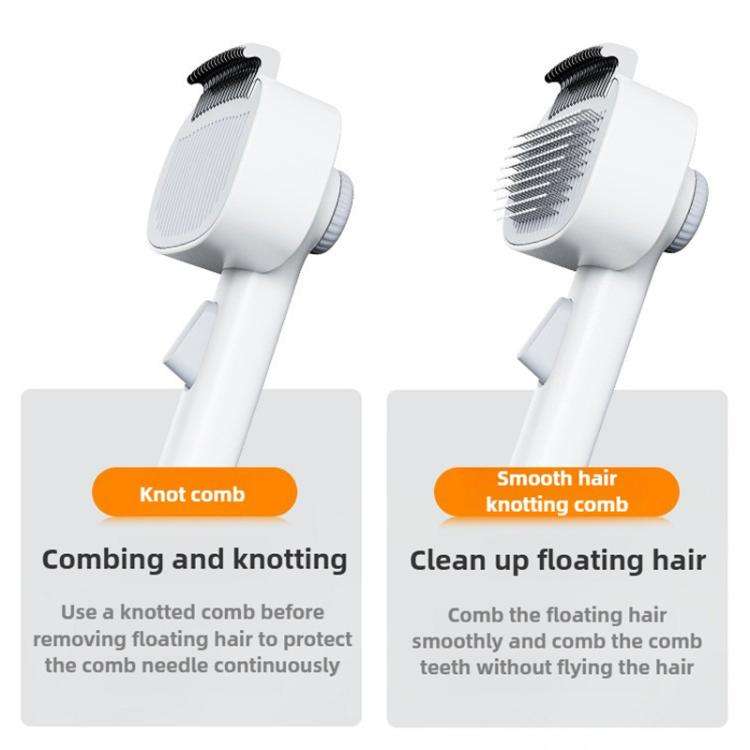 Pet Detangling Comb The Ultimate Grooming Tool(White Gray)