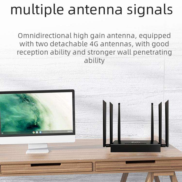 ED128-L 300Mbps Wireless WiFi Home Office SIM Card American Version 4G LTE Industrial Router, Plu...