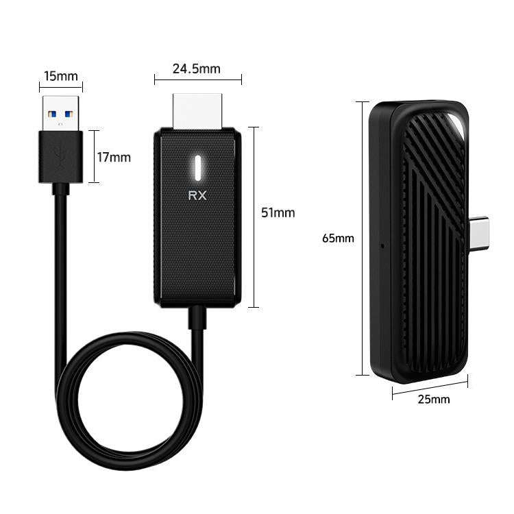 Wireless HDMI Transmitter and Receiver For Laptop/PC/TV/Box/Projector(white)