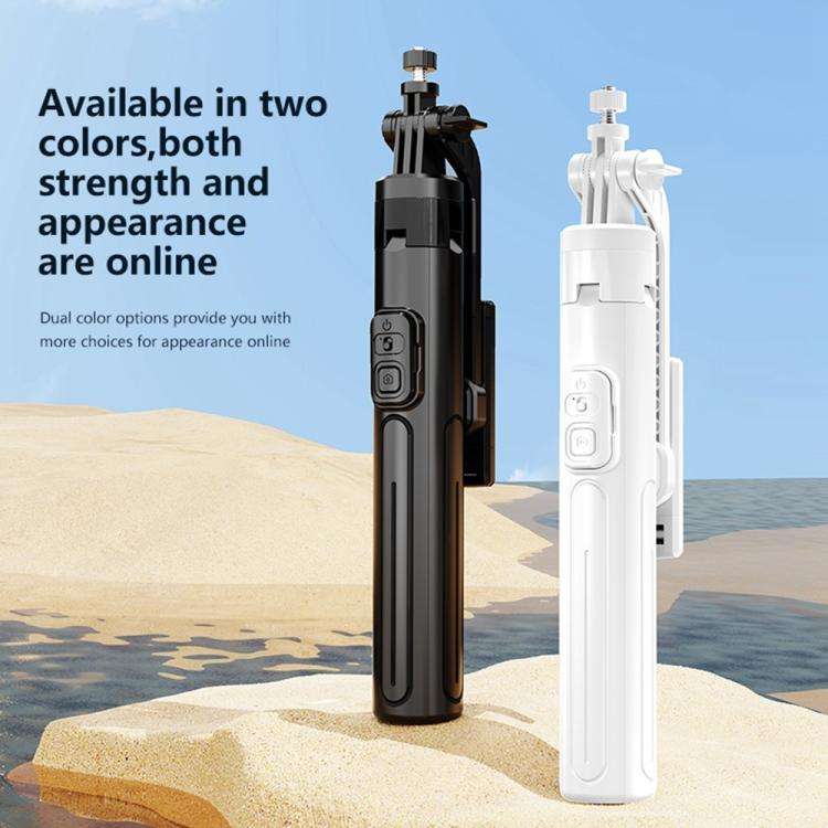 K27 Smartphone Extendable Live Streaming 4-Leg Stand Bluetooth Selfie Stick(Black)