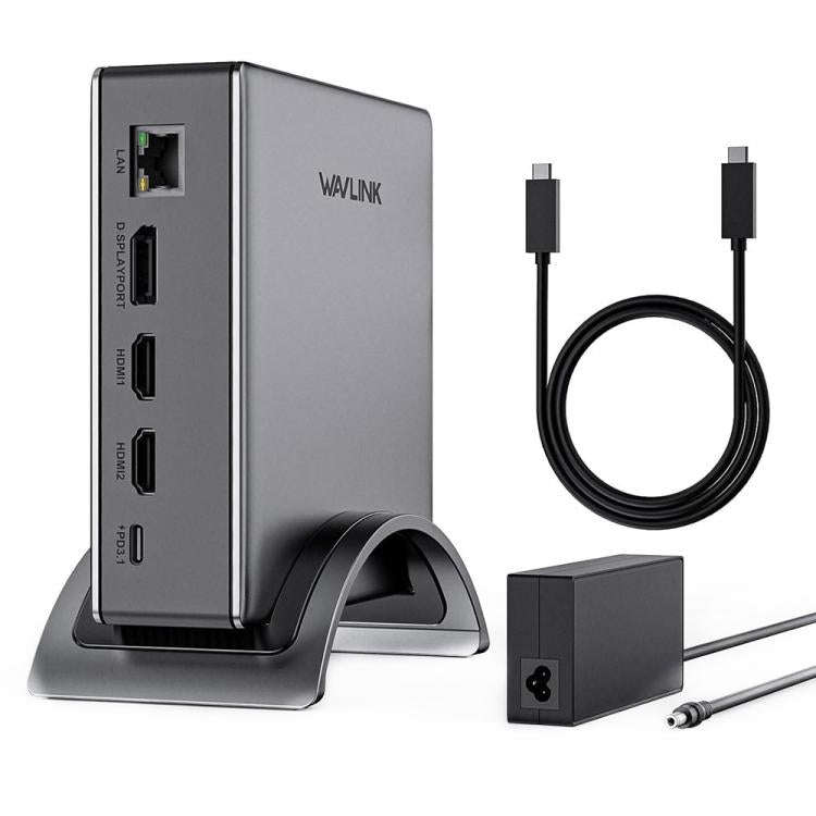 WAVLINK UMD27PRO 8K 30Hz / 4K 144Hz 140W PD HUB Adapter, Plug:EU Plug