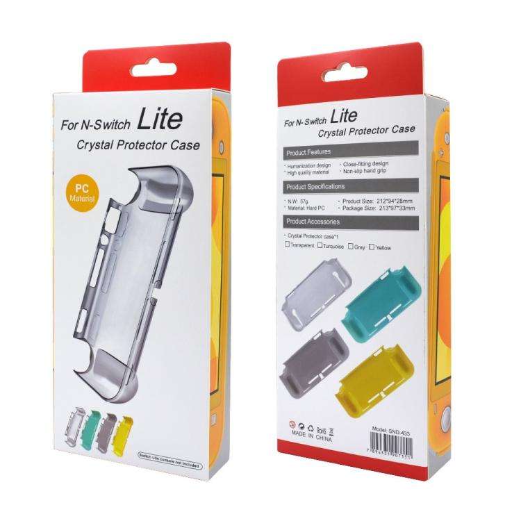 For Nintendo Switch Lite Game Console Semi-Package PC Protective Case(Silver Gray)