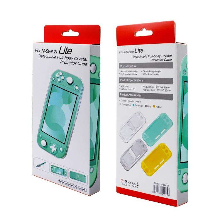 For Nintendo Switch Lite Game Console All-Inclusive PC Protective Case(Yellow)