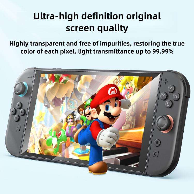 For Nintendo Switch 2 Gaming Console 2-Piece Tempered Glass Screen Protector + Alignment Frame Set