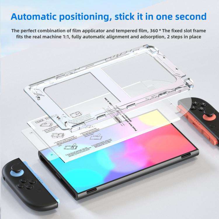 For Nintendo Switch 2 2pcs HD Tempered Glass Screen Protector with Dust-Free Application Tool