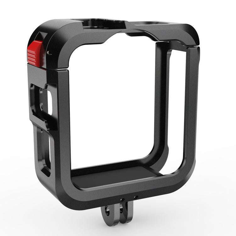 For GoPro MAX2 Aluminum Alloy Camera Cage Protection Frame with Dual Cold Shoes