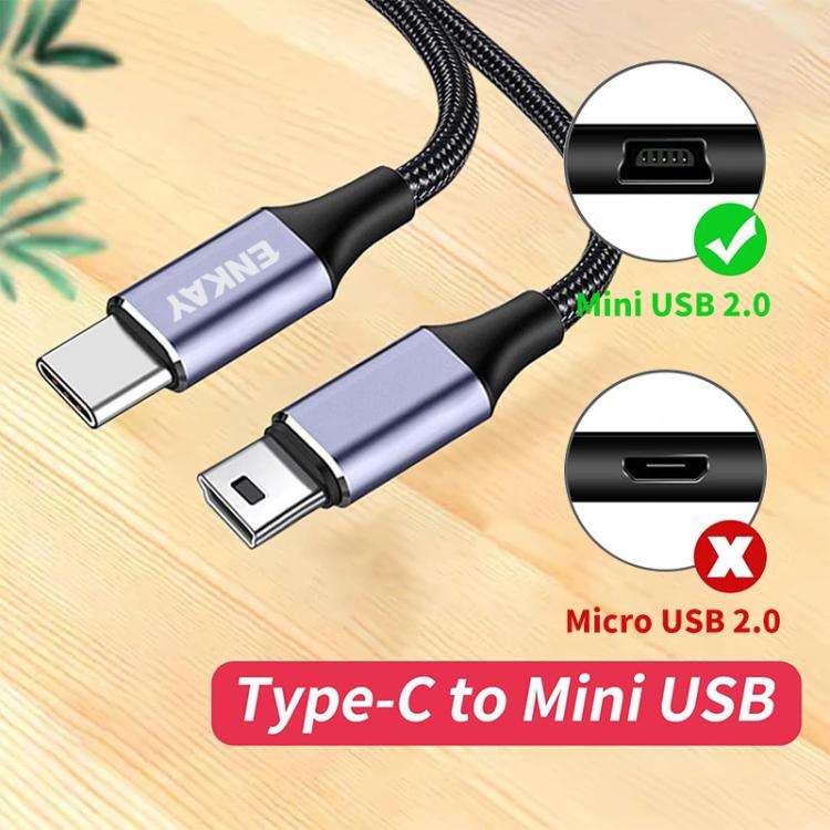 ENKAY USB-C / Type-C to Mini USB 2.0 Charging Cord Data Cable For Digital Cameras / MP3 Players, ...