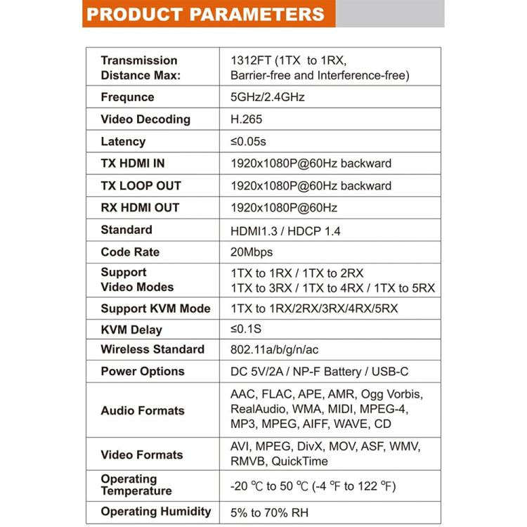 VRRIIS 082K Support USB Keyboard Mouse 400m Wireless HD KVM Extender Video Transmitter Receiver, ...