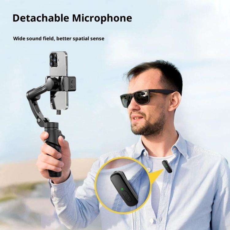 M06 Portable Folding Handheld Gimbal Stabilizer AI Face Tracking Selfie Stick with Magnetic Fill ...