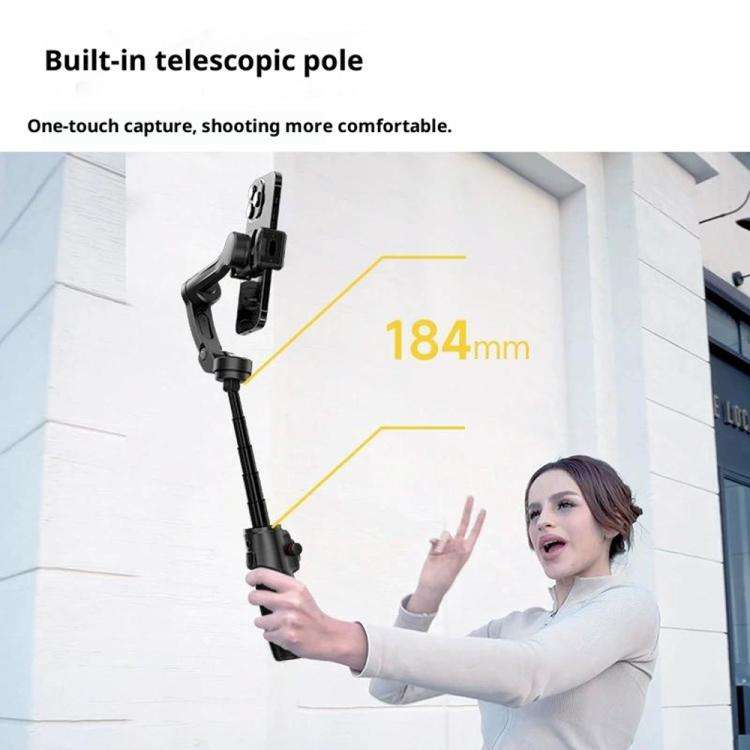 M06 Portable Folding Handheld Gimbal Stabilizer AI Face Tracking Selfie Stick with Magnetic Fill ...