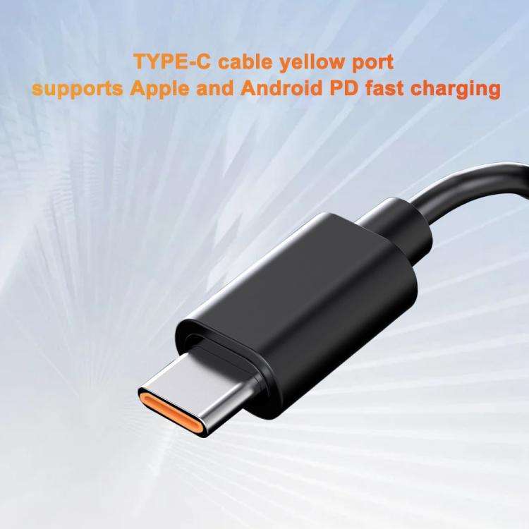 K56 Car PD30W Fast Charger Cigarette Lighter Adapter with Type-C Spring Cable