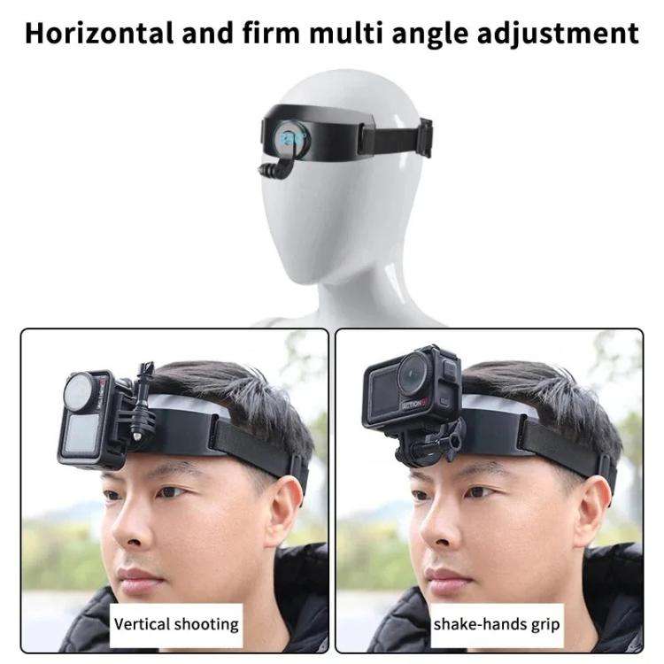 For DJI Action 5 Pro / 4 / 3 Hands-Free Driving Recorder & Sports Camera Mount Head Strap Headban...