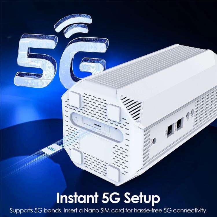 WAVLINK WNF100X3NR-B Global Version Nano SIM Slot 5G NR CPE Router WiFi 6 , Specifications:US Plug