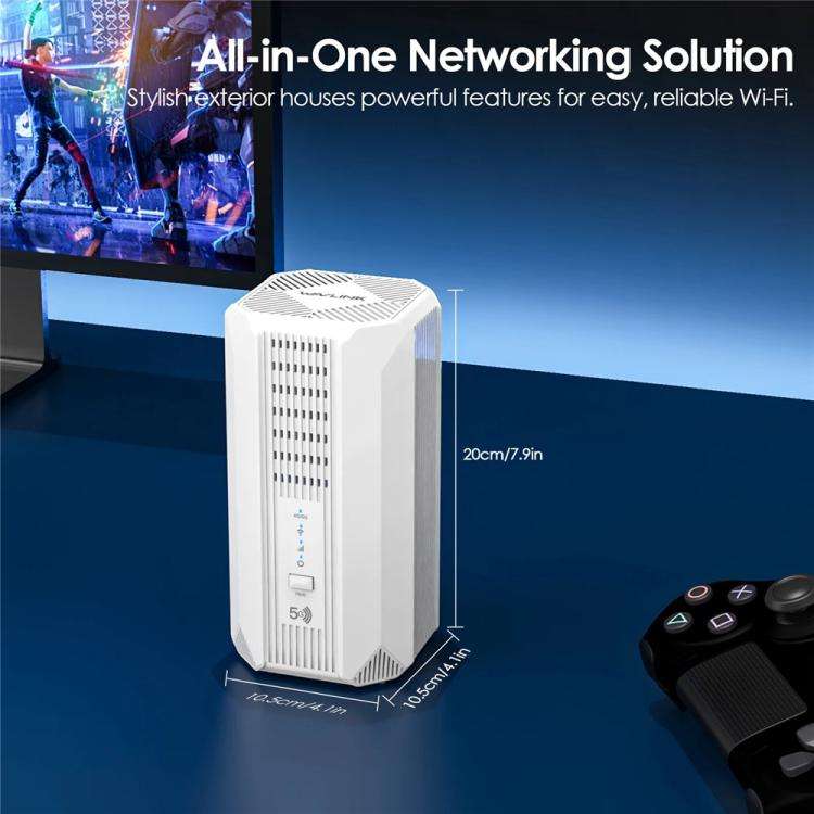 WAVLINK WNF100X3NR-B Global Version Nano SIM Slot 5G NR CPE Router WiFi 6 , Specifications:US Plug