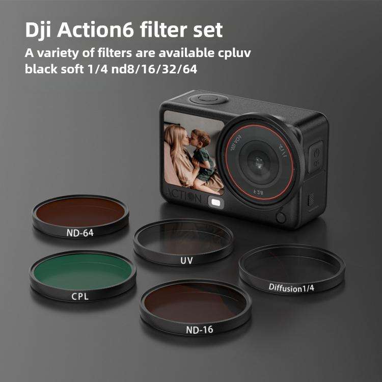 For DJI Osmo Action 6 Lens Protector ND32 Filter