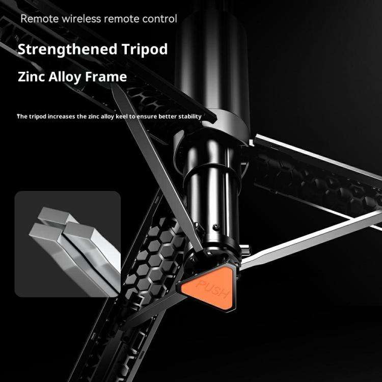 P24-D Live Streaming Anti Shake Extendable Selfie Stick Portable Phone Tripod Stand with Fill Light