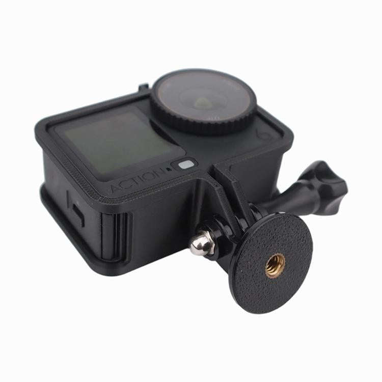 For DJI Osmo Action 6 Cold Shoe Cage Expansion Adapter Frame(Black)