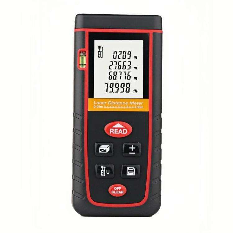 RZ-S80 Portable Handheld Laser Distance Meter, Measuring Distance: 80m