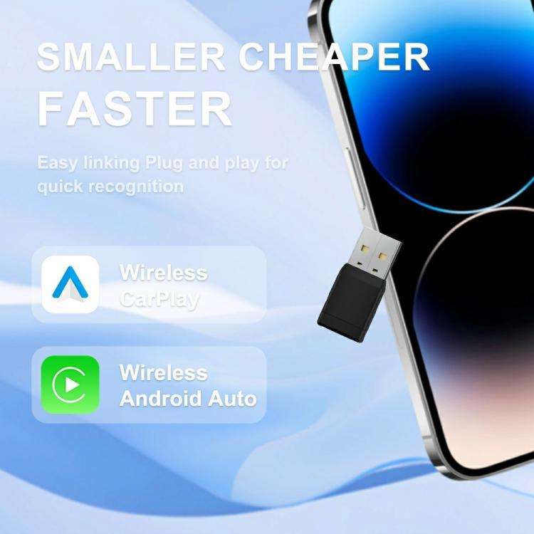 CP022 CarPlay / Android Auto Converter Wired to Wireless Car Dongle Plug Play USB Adapter