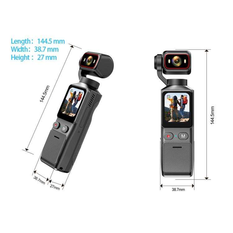 L19 1.69 inch Touch Screen and Wi-Fi Connectivity 4K Action Camera Anti-Shake VLOG Pocket Camera
