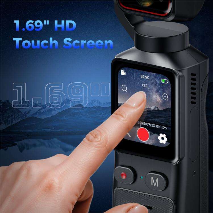 L19 1.69 inch Touch Screen and Wi-Fi Connectivity 4K Action Camera Anti-Shake VLOG Pocket Camera