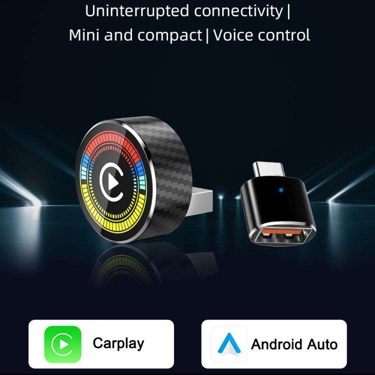 M47 2 in 1 AI Box CarPlay / Android Auto Wired to Wireless Converter Car Wireless Adapter