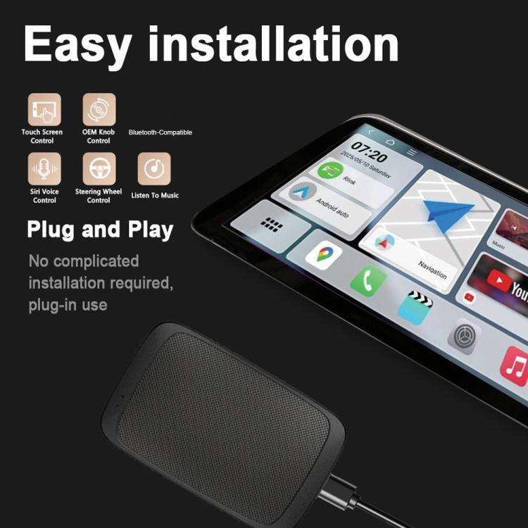M65 2GB+16GB Car AI Box Android 11 Wireless CarPlay / Android Auto Smart Adapter
