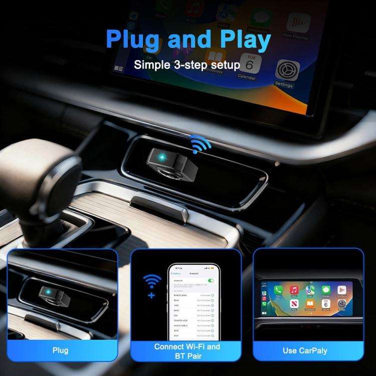 M32 CarPlay / Android Auto Vehicles Wired to Wireless Converter 2 in 1 AI Box Wireless Car Adapter