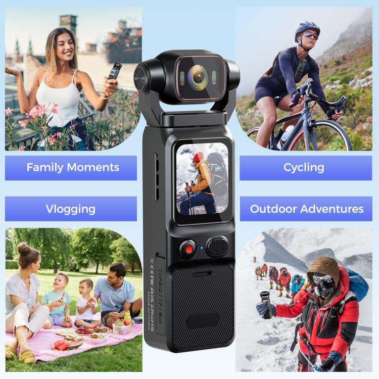 L18 Outdoor Recording Gyroscope Stabilization Camera 1.69 Inch Touch Screen 4K Wireless Action Ca...