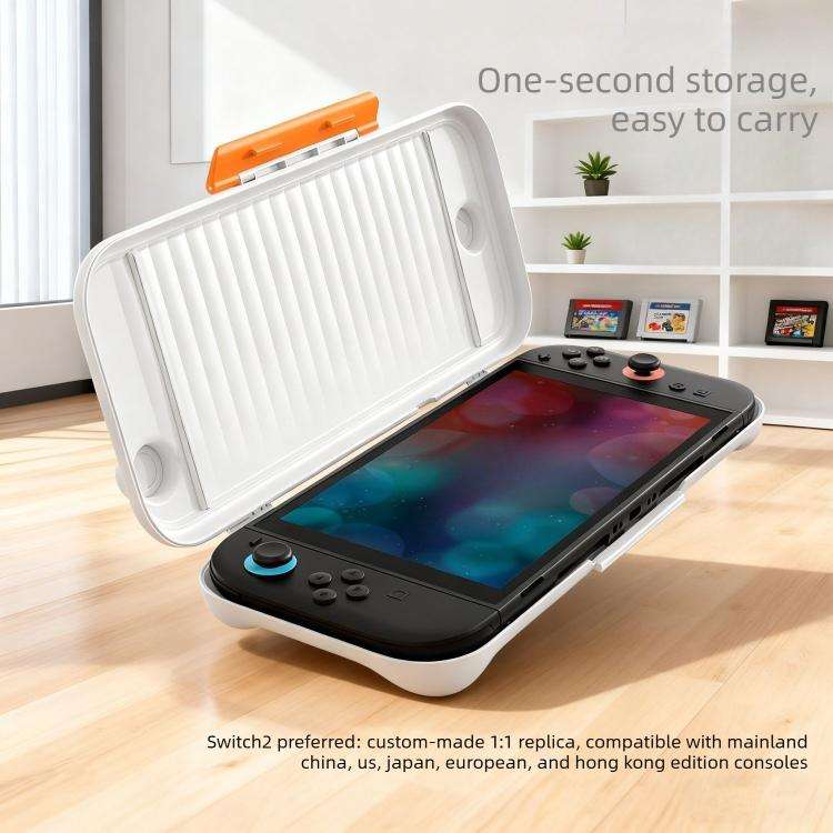 For Nintendo Switch 2  Game Console Anti-slip Textured Hard-Shell Protective Case(Translucent White)