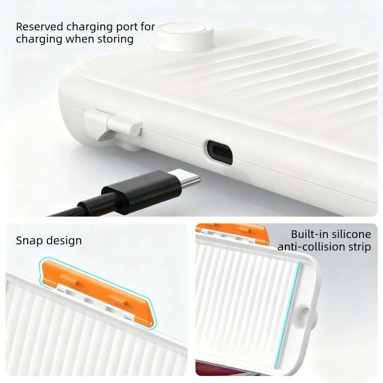 For Nintendo Switch 2  Game Console Anti-slip Textured Hard-Shell Protective Case(White)
