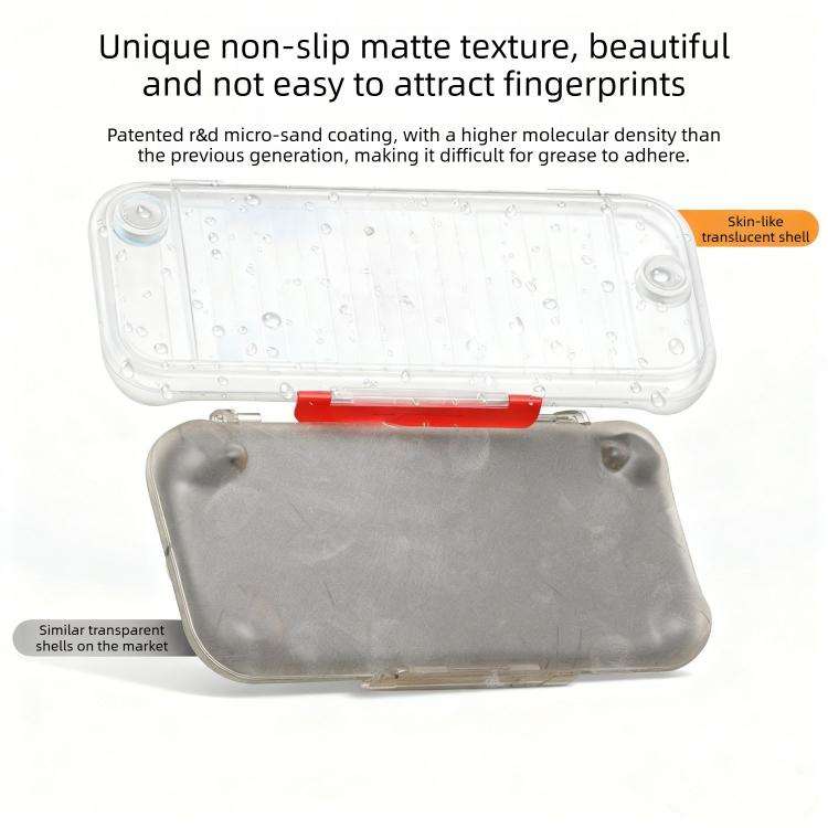For Nintendo Switch 2  Game Console Anti-slip Textured Hard-Shell Protective Case(Translucent Black)