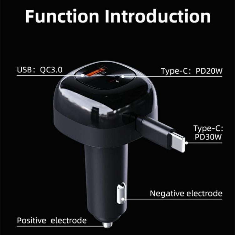 K10 Multi Port Fast Charging Cigarette Lighter PD 20W QC3.0 Dual Output Car Charger