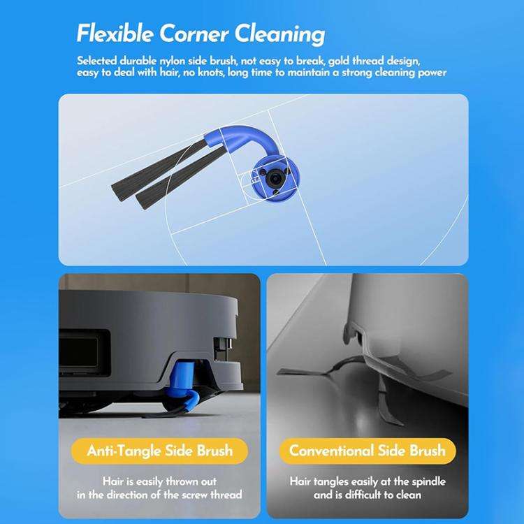 JUNSUNMAY 8pcs/Set Robot Vacuum Cleaner Replacement Parts Kit for Ecovacs Deebot X9 Pro Omni / X9...