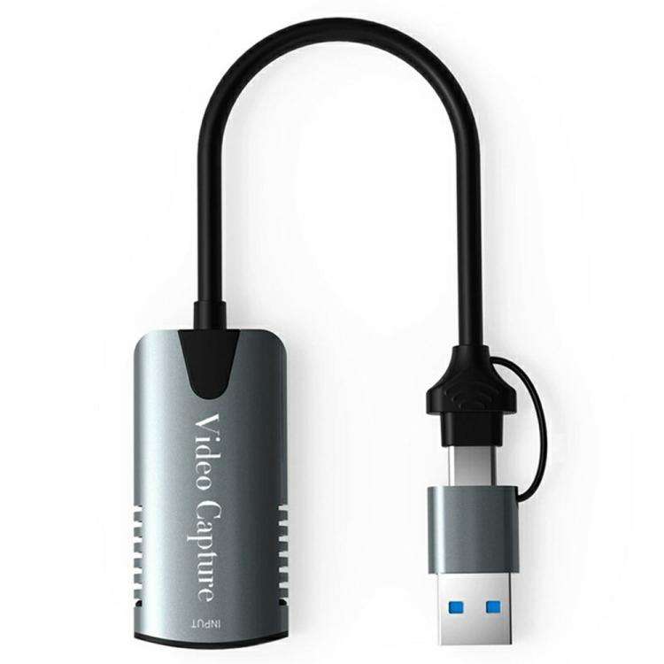 HU-04A 1080P 60Hz HDMI to Type-C / USB 2 in 1 Video Capture Card