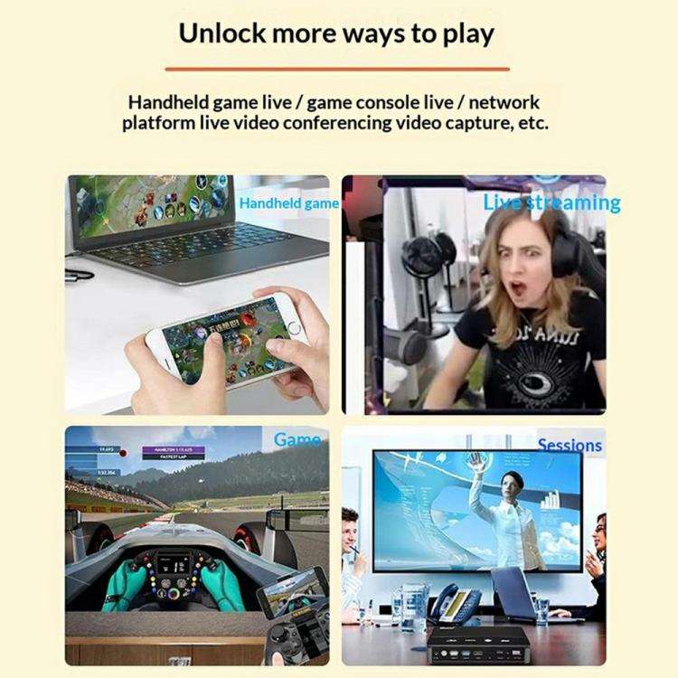 HU-04A 1080P 60Hz HDMI to Type-C / USB 2 in 1 Video Capture Card