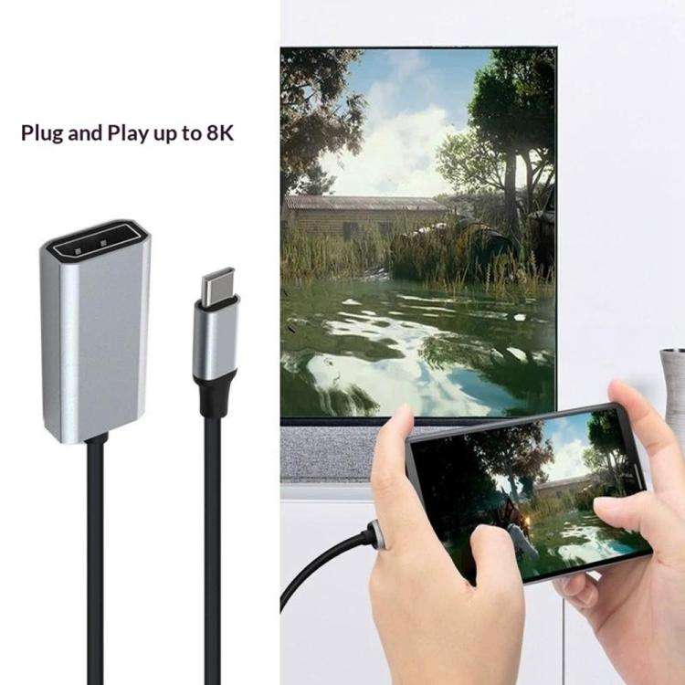 HC-67 DP 1.4 4K HDMI Video Adapter Cable Type-C Male to DisplayPort Female Cable