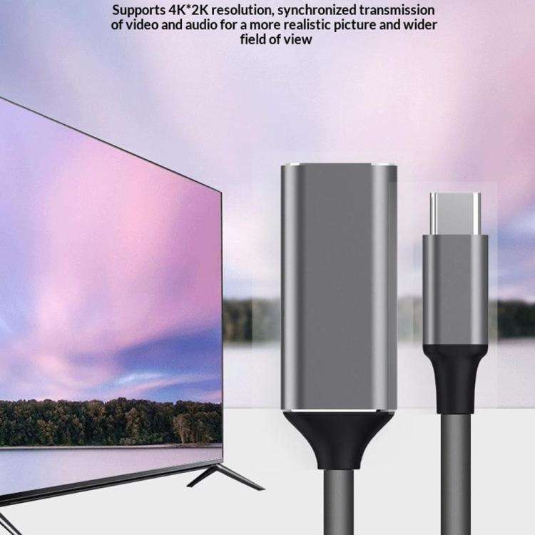 HC-61 HDMI Video Audio Sync Type-C to HDMI Cable 4K / 60Hz Adapter