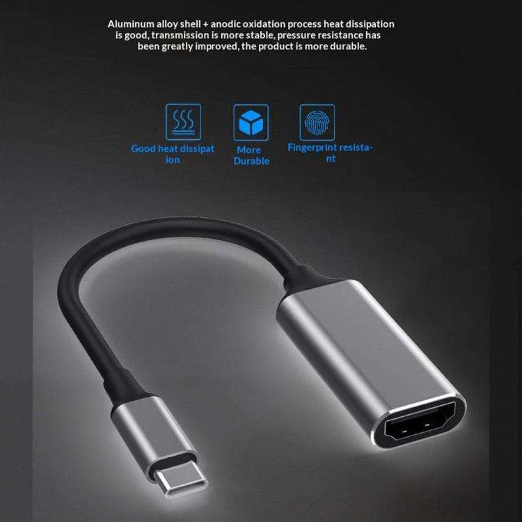 HC-61 HDMI Video Audio Sync Type-C to HDMI Cable 4K / 60Hz Adapter