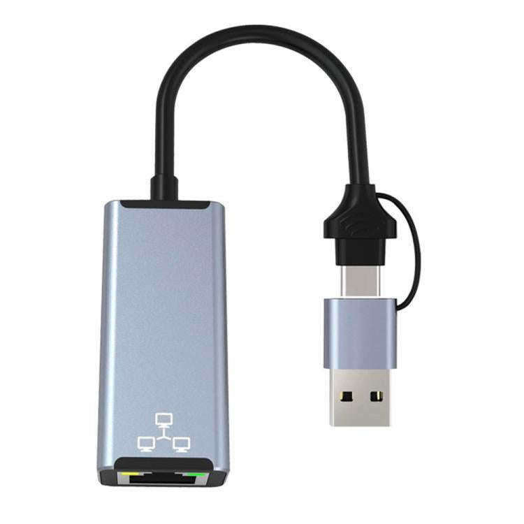 HC-72S USB-C / USB-A to RJ45 Ethernet Adapter 100Mbps Network Converter