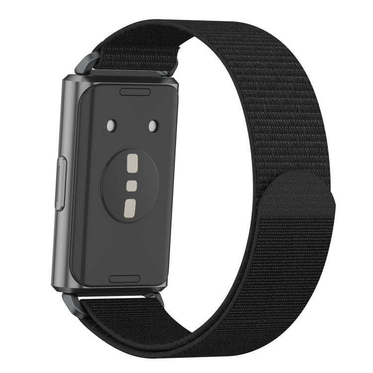 For Huawei Band 11 / Band 11 Pro Feather Light Round Tail Nylon Loop Metal Interface Watch Band(B...