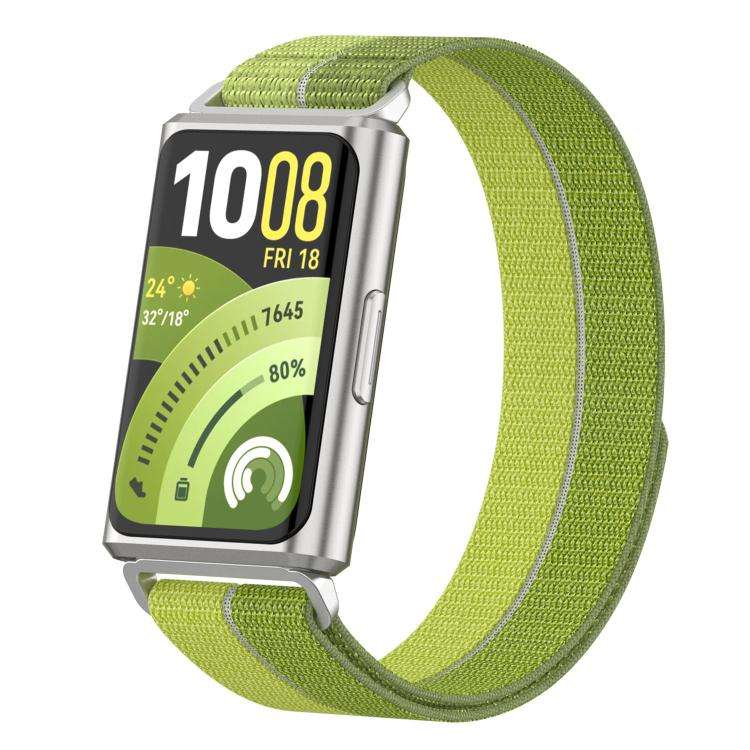 For Huawei Band 11 / Band 11 Pro Feather Light Round Tail Nylon Loop Metal Interface Watch Band(G...