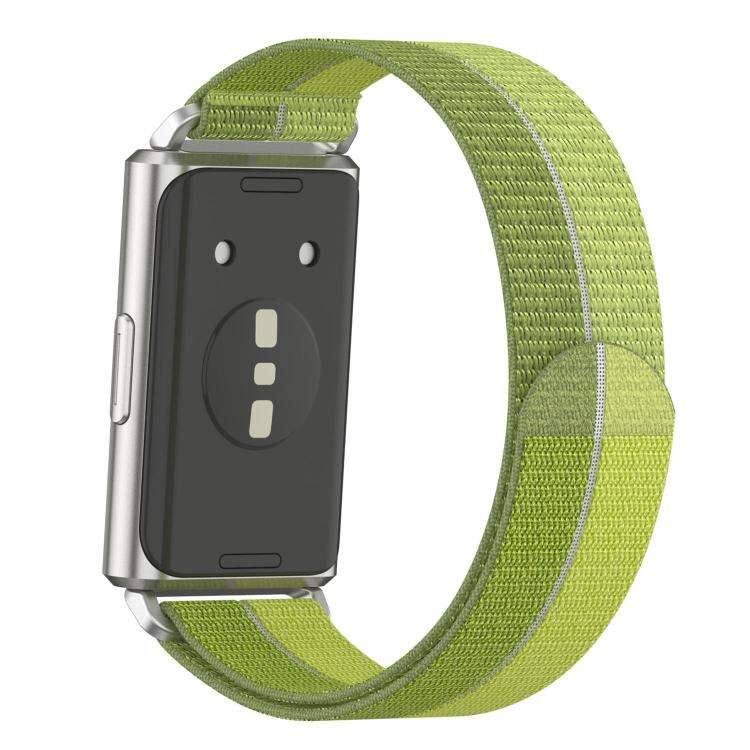 For Huawei Band 11 / Band 11 Pro Feather Light Round Tail Nylon Loop Metal Interface Watch Band(G...