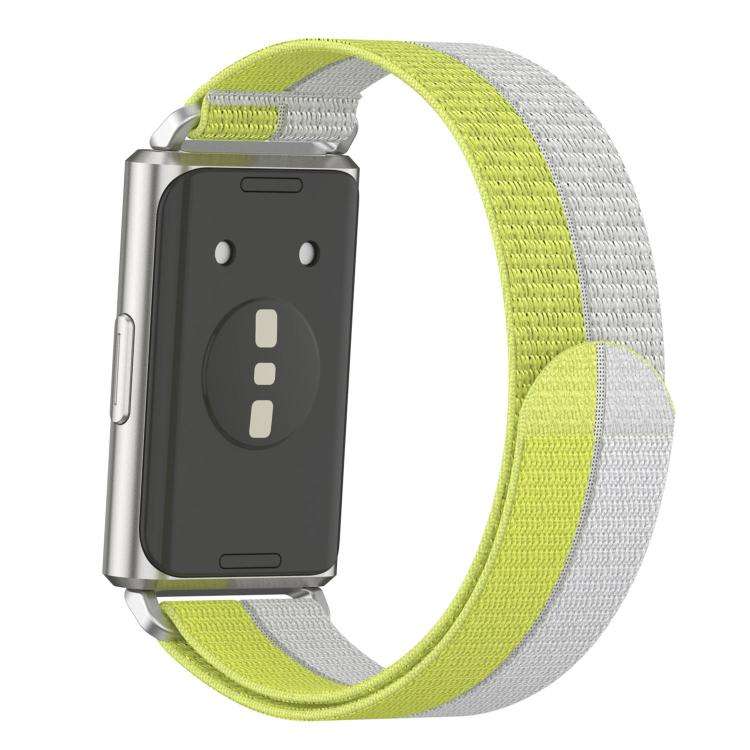For Huawei Band 11 / Band 11 Pro Feather Light Round Tail Nylon Loop Metal Interface Watch Band(Y...