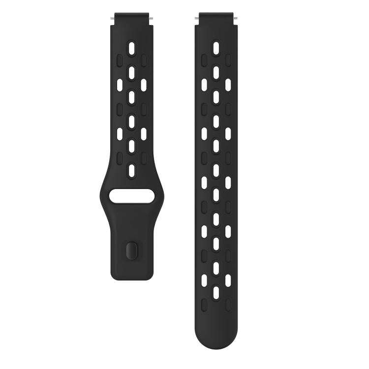 For Huawei Band 11 / Band 11 Pro Reverse Buckle Flat Perforated Breathable Silicone Watch Band(Bl...