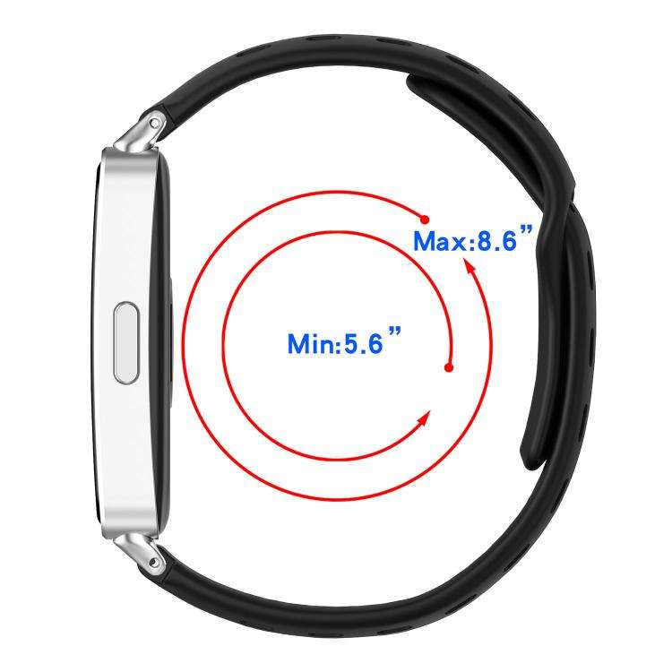 For Huawei Band 11 / Band 11 Pro Reverse Buckle Flat Perforated Breathable Silicone Watch Band(Bl...