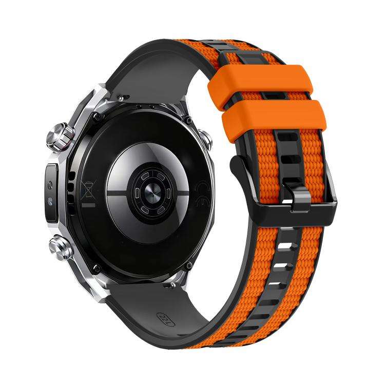 For Huawei Watch GT 5 Pro 46mm Spring Bar Style PC Watch Case Integrated Two Color Silicone Watch...