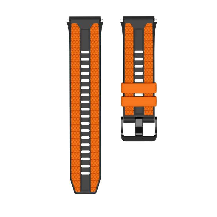 For Huawei Watch GT 5 Pro 46mm Spring Bar Style PC Watch Case Integrated Two Color Silicone Watch...